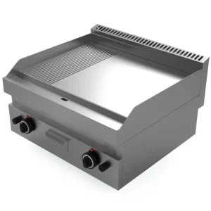Populair Gold Catering Equipment | Bakplaat | Gas | Glad/gegroefd | 700x650x300/540mm