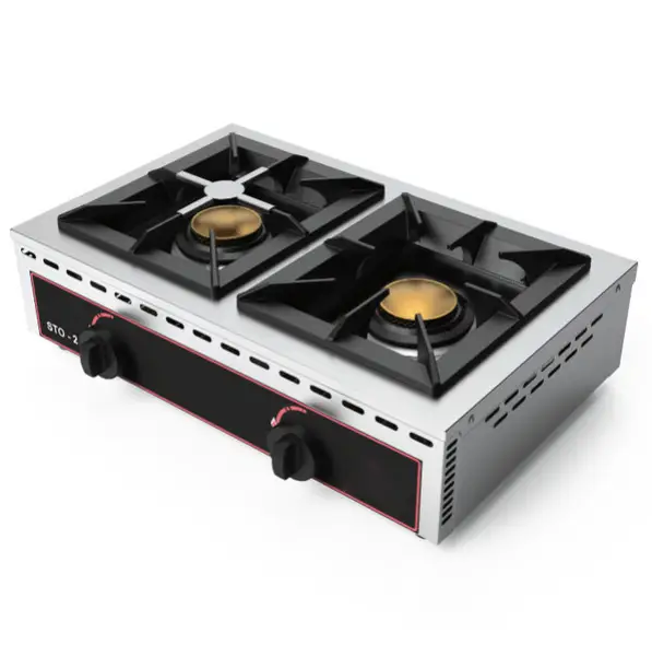 Actieprijs Gold Catering Equipment | Fornuis | Gas | 2 Branders | 690x510x200(h)mm