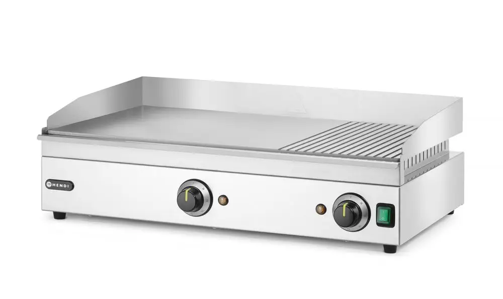 Fabrieksprijs Hendi Kitchen Line Bakplaat | 1/3 Geribbeld | 3500W | 230V | 697x474x241mm