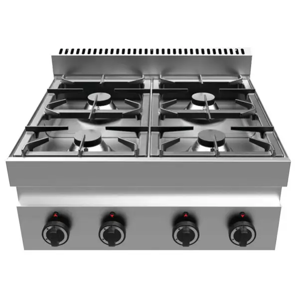 Populair Gold Catering Equipment 650 SERIE | Tafelmodel | Gas | 4 Branders | 4x 6.5kW | 700x650x300/540mm