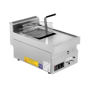 Gold Catering Equipment Gas Friteuse 8L | Aftapkraan | 400x650x350/540mm Fabrieksprijs