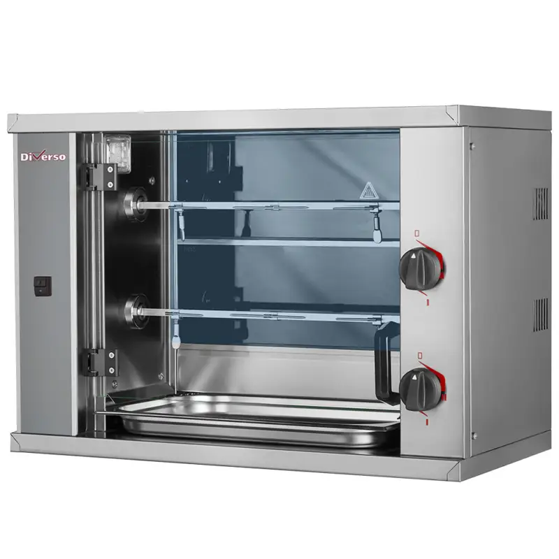 Diverso by Diamond Kippengrill | Small | Elektrisch | 2 Spitten | 6 Kippen | 400V | 800x400x555mm Bestseller