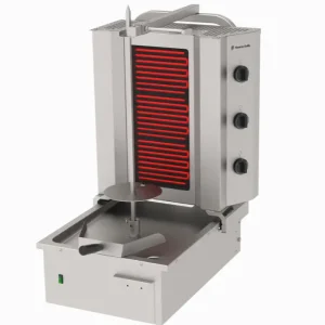 Naomi Grills EC.U.3.E | Elektrische Döner Grill | 3 Elementen | Onder Motor | Robax Glas | 4.8 kW | 565x715x960mm Gereduceerde Prijs