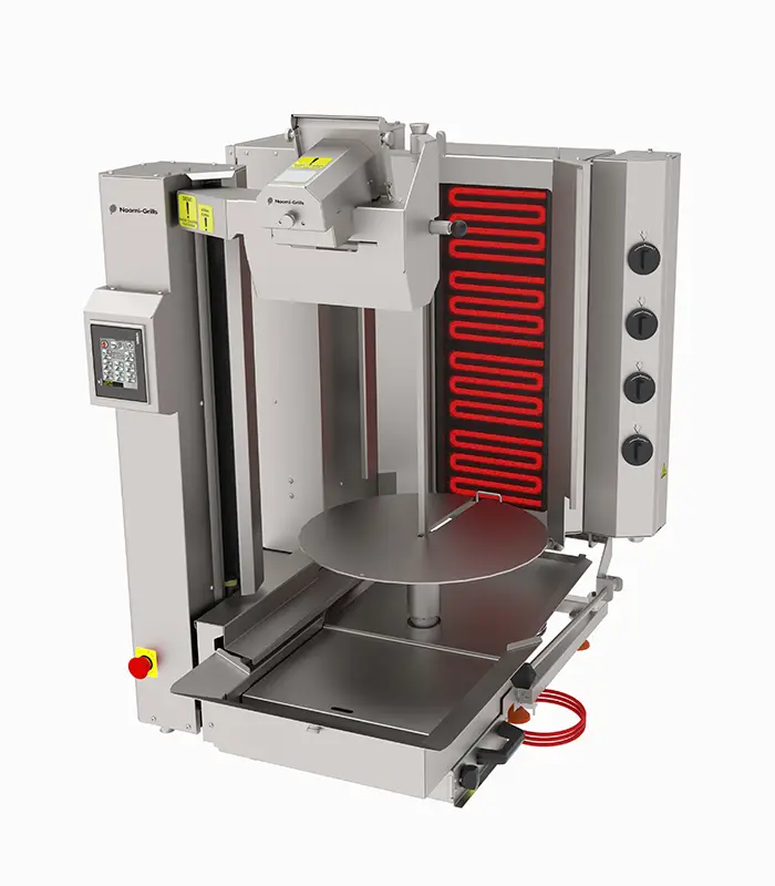 Flitsaanbieding Naomi Grills RB.4.E | Robot Döner Grill | Elektrisch | 4 Elementen | 6.4 kW | 400V | 720x980x1260mm