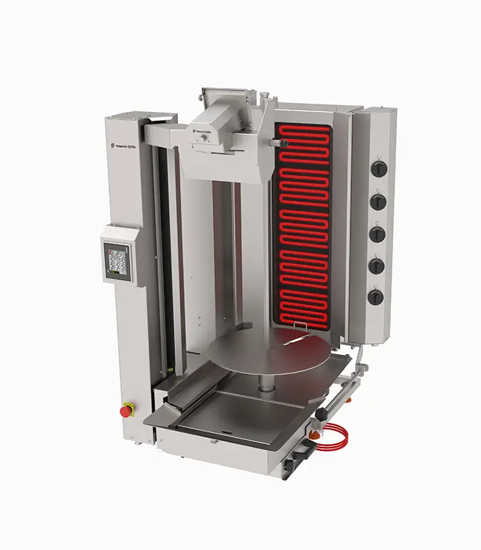 Express Levering Naomi Grills RB.5.E | Robot Döner Grill | Elektrisch | 5 Elementen | 8 kW | 400V | 720x980x1260mm