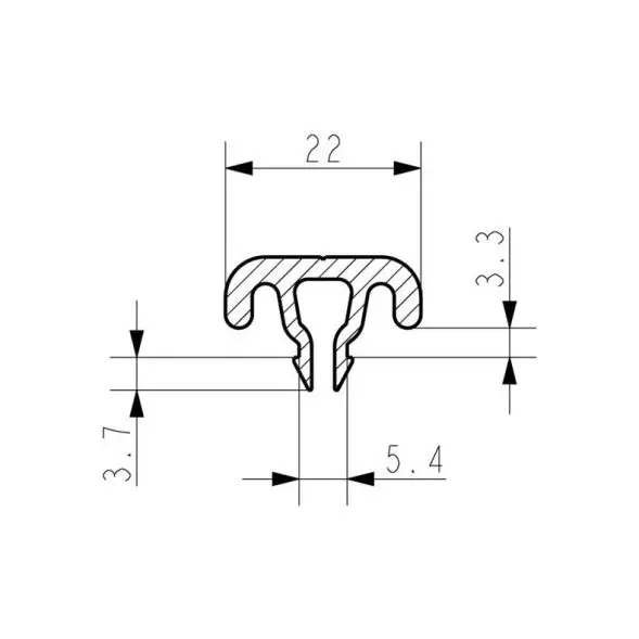Fermod montageprofiel 3314 voor 2311/8511 Snelle Levering