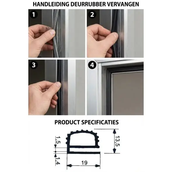 Nu Kopen Fermod deurrubber 27F