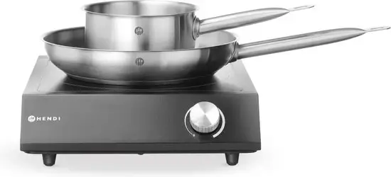 HENDI - set Inductie Kookplaat - 3500W - Steelpan & Koekenpan Weekendaanbieding