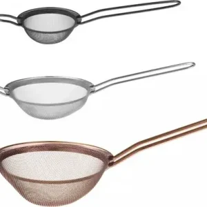 HENDI - Zeef - Set van 3 - Zwart, Zilver & Koper Aanbieding