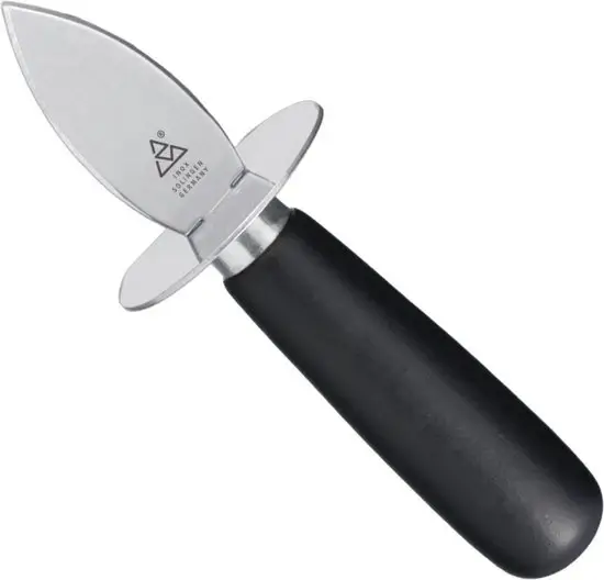 Laatste Versie Triangle - Oesterbreker - RVS lemmet & houten heft - Zwart - 17 cm