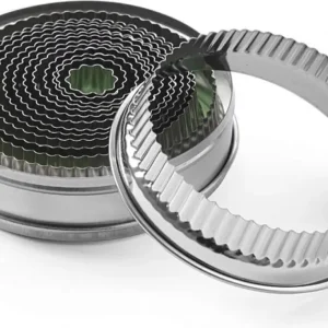 HENDI - Uitsteekvorm set Rond Kartelrand - 14-delig - Ø18-108 mm - RVS Flitsaanbieding