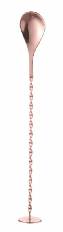 Weekendaanbieding BarUp - Barlepel met stamper - Koper - 280x35mm