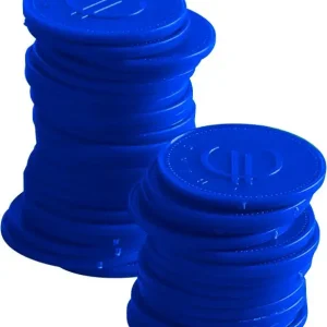 BarUp - Consumptiemunten - Blauw - 100 st. - Ø25mm Gereduceerde Prijs