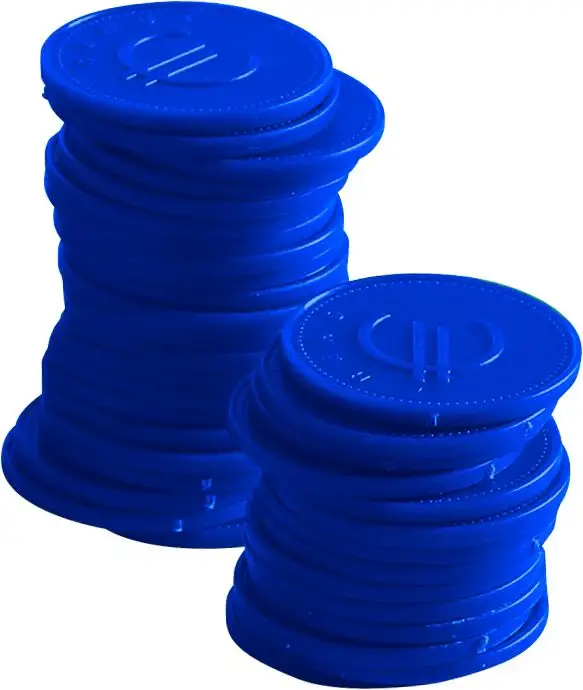 BarUp - Consumptiemunten - Blauw - 100 st. - Ø25mm Gereduceerde Prijs