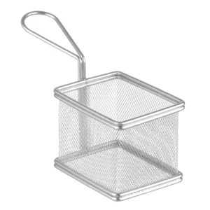 Direct Verzonden HENDI - Mini frituurmandjes - RVS - Vaatwasserbestendig - 100x80x75 mm