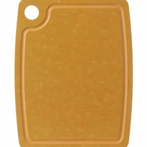 Goedkoop HENDI - Snijplank - Houtvezel - Bruin, anti-slip en groef - 440x325x6mm