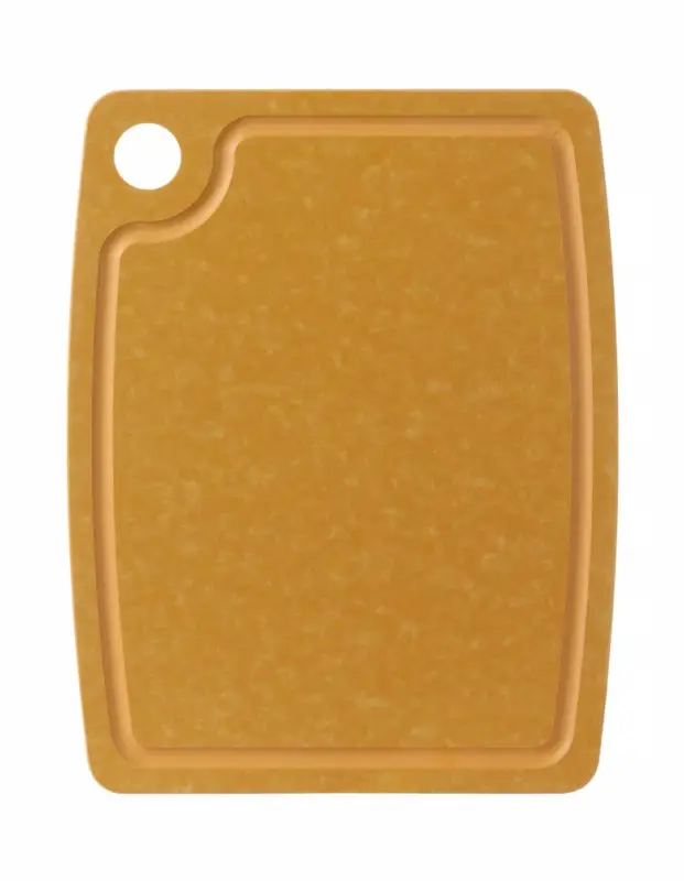 Goedkoop HENDI - Snijplank - Houtvezel - Bruin, anti-slip en groef - 440x325x6mm