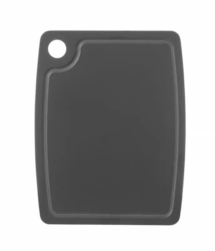 HENDI - Snijplank - Houtvezel - Zwart, anti-slip en groef - 440x325x6mm Betaalbaar
