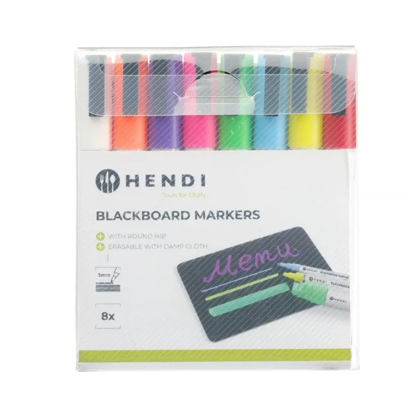 Betrouwbaar HENDI - Krijtstiften - Set van 8 - Kleuren - 3 mm