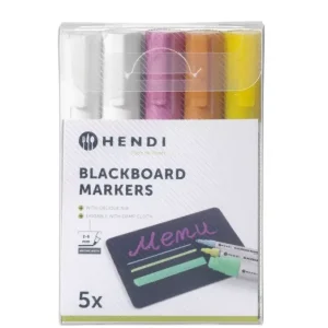 Direct Verzonden HENDI - Krijtstiften - Set van 5 - Wit, roze, geel & brons - 6 mm