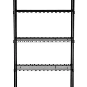 Koop Vandaag HENDI - Opbergrek - 5 Schappen - Zwart - 910x455x1830mm