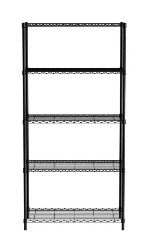Koop Vandaag HENDI - Opbergrek - 5 Schappen - Zwart - 910x455x1830mm