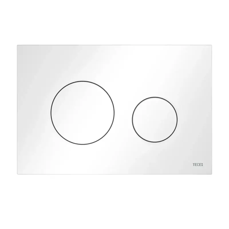 TECEloop WC-bedieningsplaat van kunststof voor duospoeltechniek, wit Hoge Kwaliteit