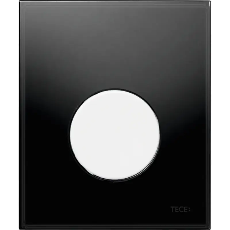 Direct Beschikbaar TECE loop urinoir bedieningsplaat glas zwart, toets wit