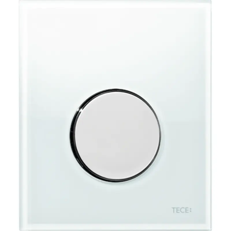 Bestel Nu TECE loop urinoir bedieningsplaat glas zuiver wit toets gl. chroom