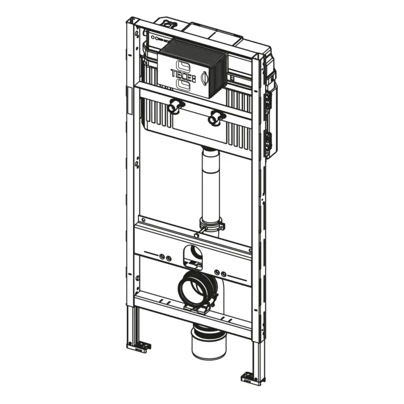 TECEprofil WC-inbouwframe met Uni-spoelkast voor Geberit Publica uitstortgootsteen, bouwhoogte 1340 mm Finale Uitverkoop