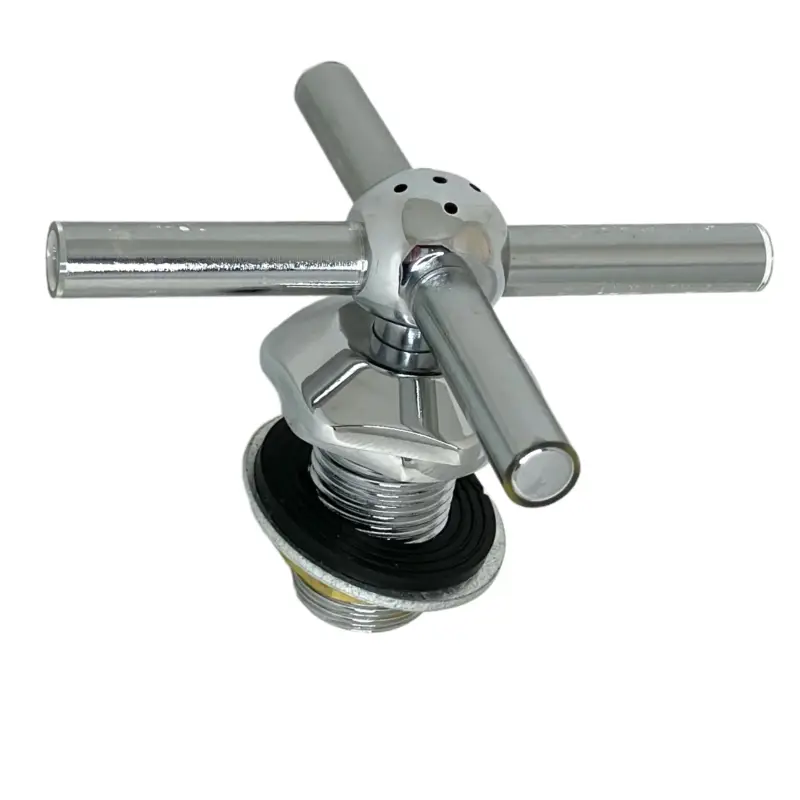 Veilige Betaling Beverage Equipment Spoelkruisje / glazenspoeler kort, zonder zeef inbouw Chroom