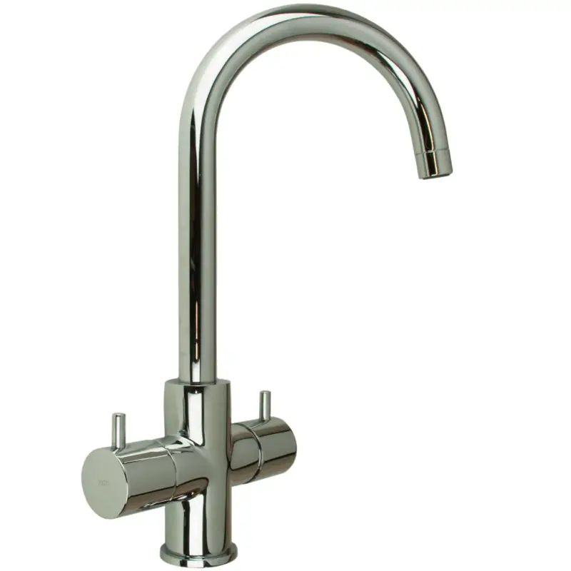Aanbieding Lavanto® Tweegreeps keukenmengkraan met draaibare uitloop Chroom