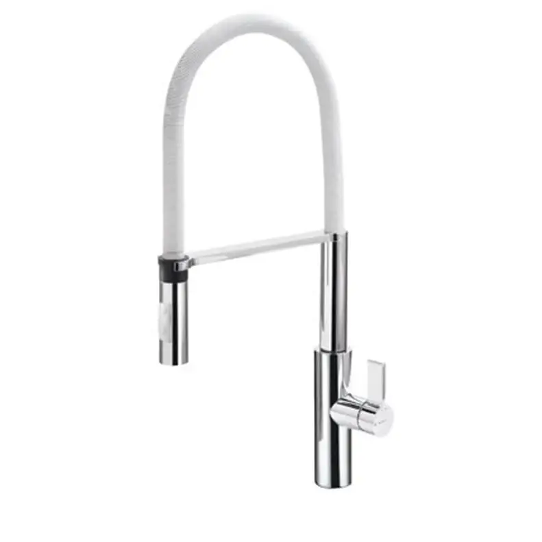 Lage Prijs Newform Pura 63900 Eenhendel Keukenmengkraan Met Uitneembare Spoeldouche Chroom/Wit