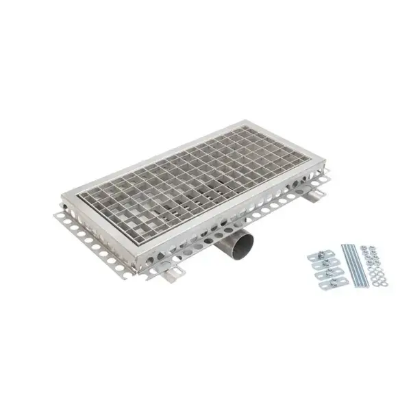 Uitverkoop Bakgoot rvs 600x300mm - centrale afvoer �75mm horizontaal