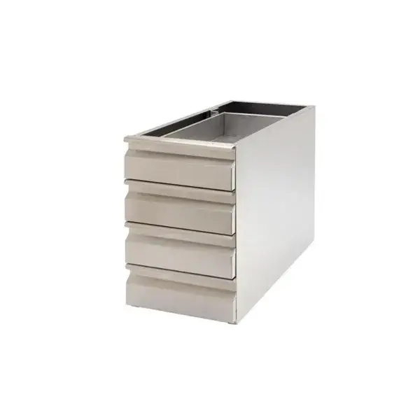 Nu Kopen Neutrale rvs ladeblok - 4 lades - gn1/1 - aisi304