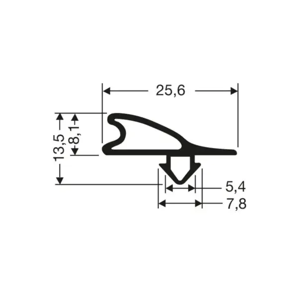 Indrukprofiel - 2550mm/lng - zonder magneet Snelle Levering