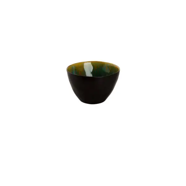 Tijdelijk Beschikbaar Schaal lotus 15 cm turquoise zwart