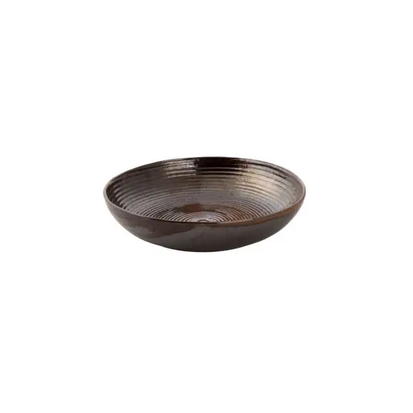 Bord diep coupe metallic 26 cm bruin Superprijs