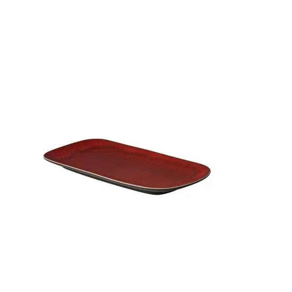 Nieuw Schaal lava 29.5 x 14.5 cm bruin rood