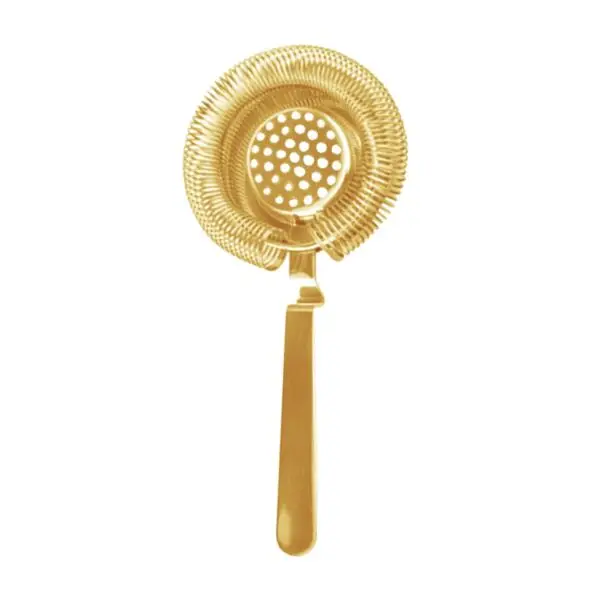 Cocktailstrainer hawthorn 3x 10.5 x 20 cm goud Direct Verzonden