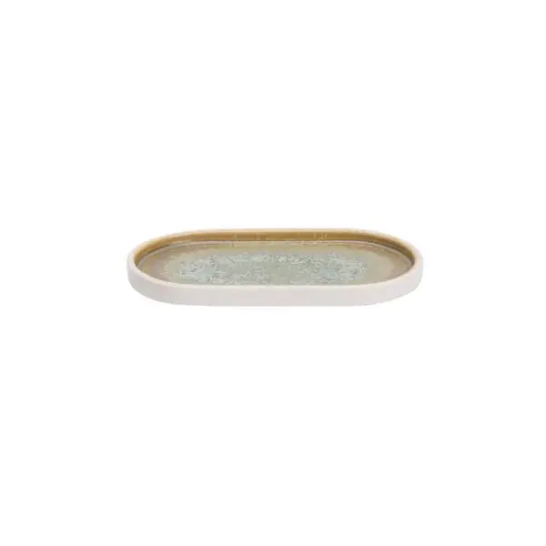 Uitverkoop Bord ovaal coco 20.5 x 11.5 cm groen