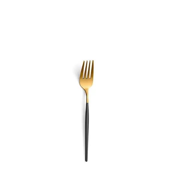 Hoge Kwaliteit Gebakvork 1114 soprano 15,5 cm 18/0 zwart goud