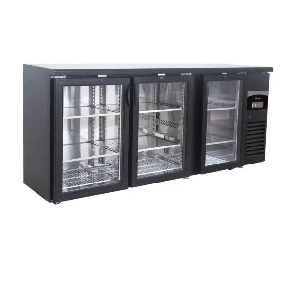 Barkoeler zwart 3 glasdeuren Korting