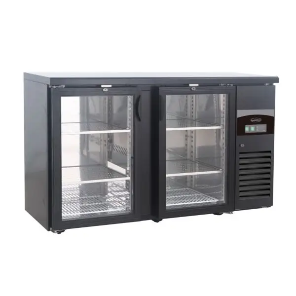 Barkoeler zwart 2 glasdeuren Weekendaanbieding