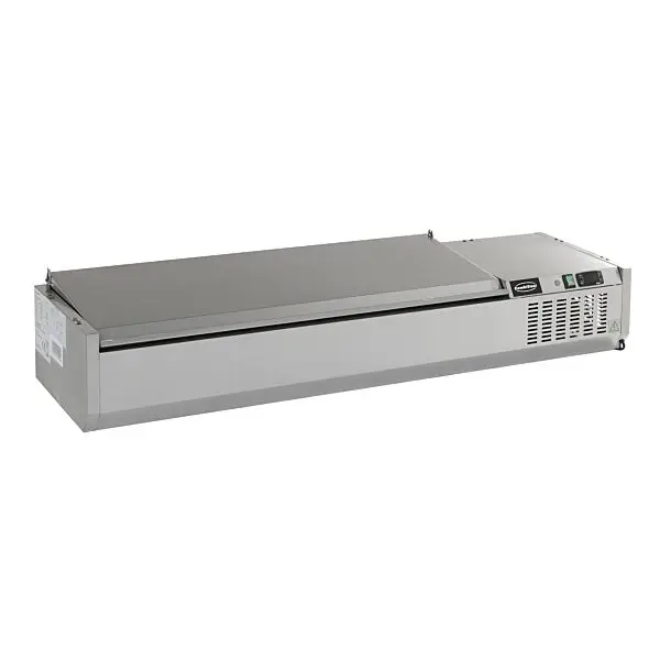 Opzetvitrine rvs deksel 1/4 gn x 10 Laatste Versie