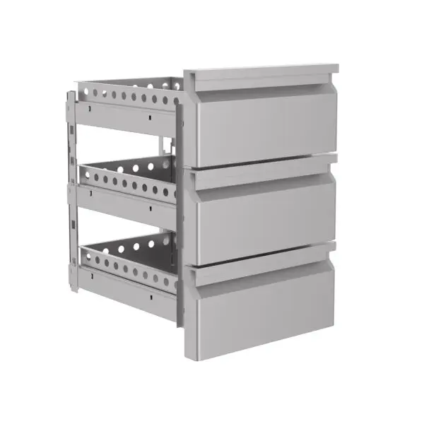 Ladenblok 1/3 monoblock soft closing combisteel geeft geen garantie op het inbouwen van een ladeblok Voordeelprijs
