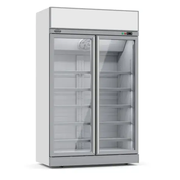 Combisteel vrieskast INS-1000F met 2 glasdeuren 960 liter 1253x710x2092 mm wit Snelle Levering