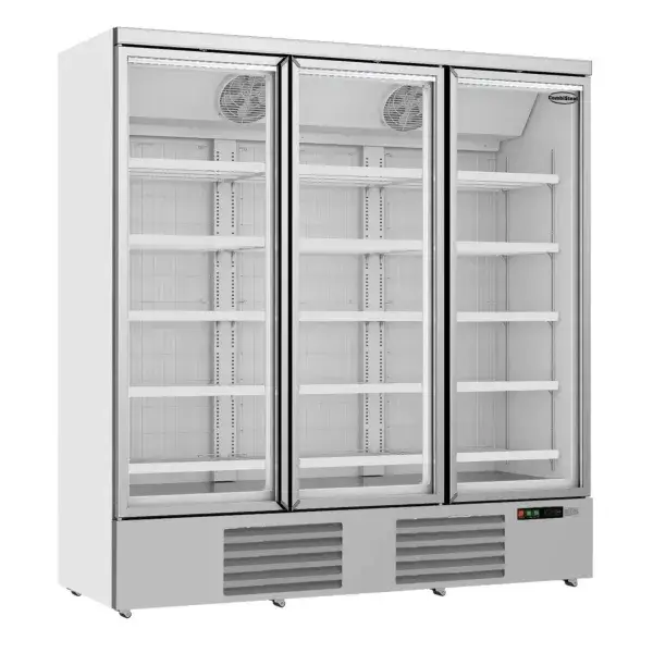 Tijdelijk Beschikbaar Combisteel vrieskast JDE-1530F met 3 glasdeuren, 1450 liter, wit
