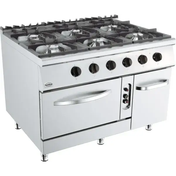 Base 900 gasfornuis 6 br. met gasoven Express Levering