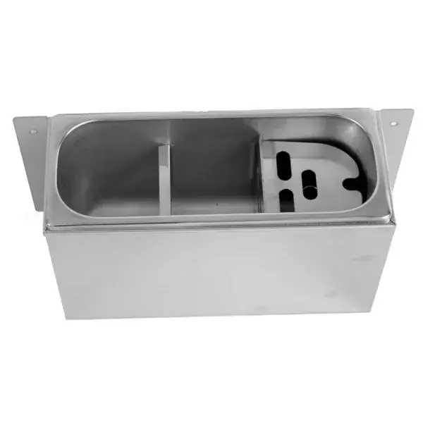 Gereduceerde Prijs Ijslepel spoelbak 330x120x150 met waterafvoergat, wateraansluiting en standpijp